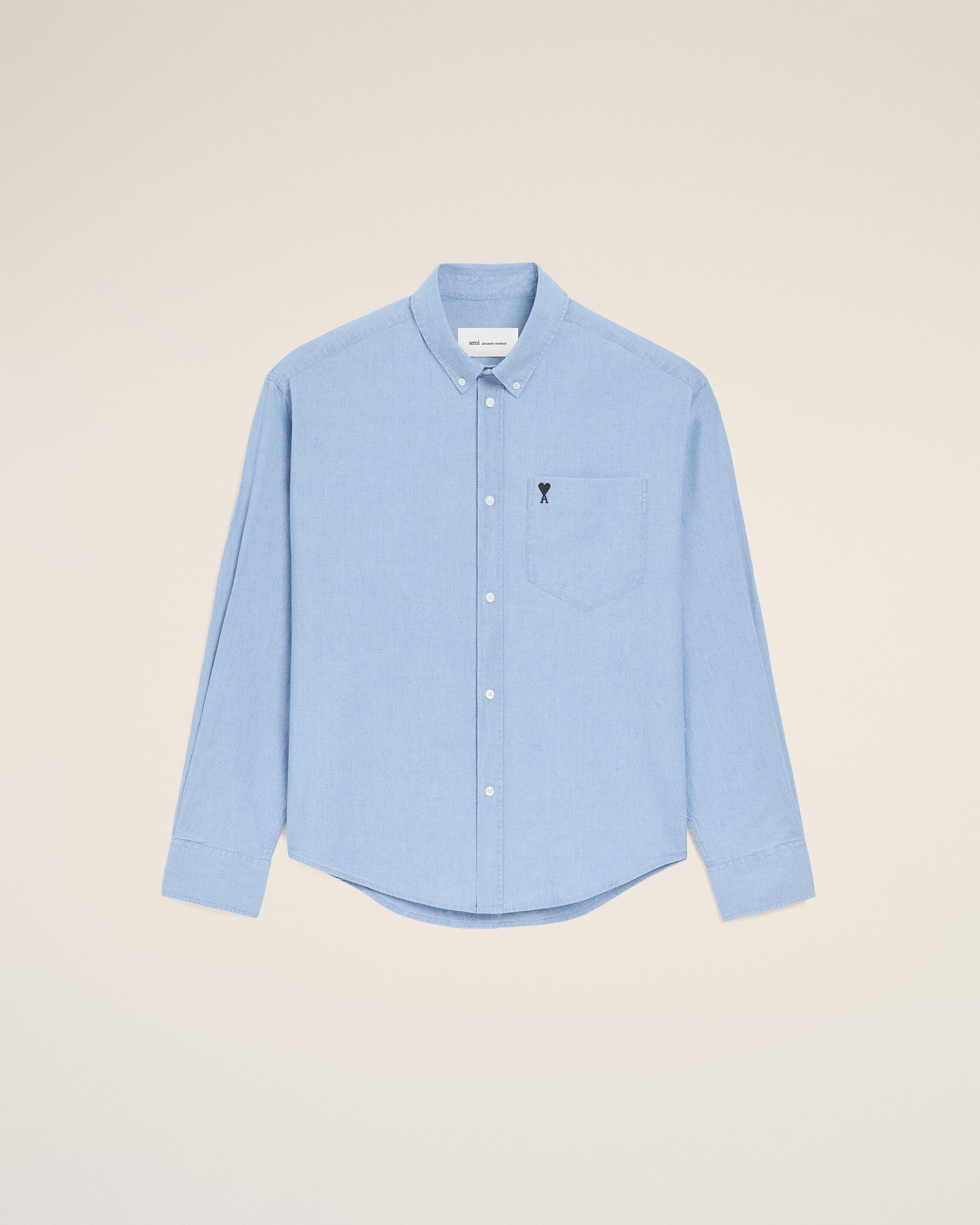 CAMISOLA AMI DE COEUR AZUL CAXEMIRA Azul de Algodão com Estampa Boxy | Ami Paris